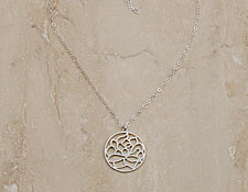Lotus Flower Pendant in Silver Julia Failey Jewelry